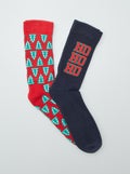Set van 2 paar kerstsokken BLAUW - Kiabi