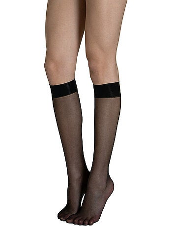 Set van 2 paar kniehoge sokken 15 den pretty
