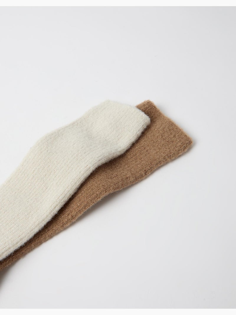Set van 2 paar sokken, mo fashion Beige - Kiabi