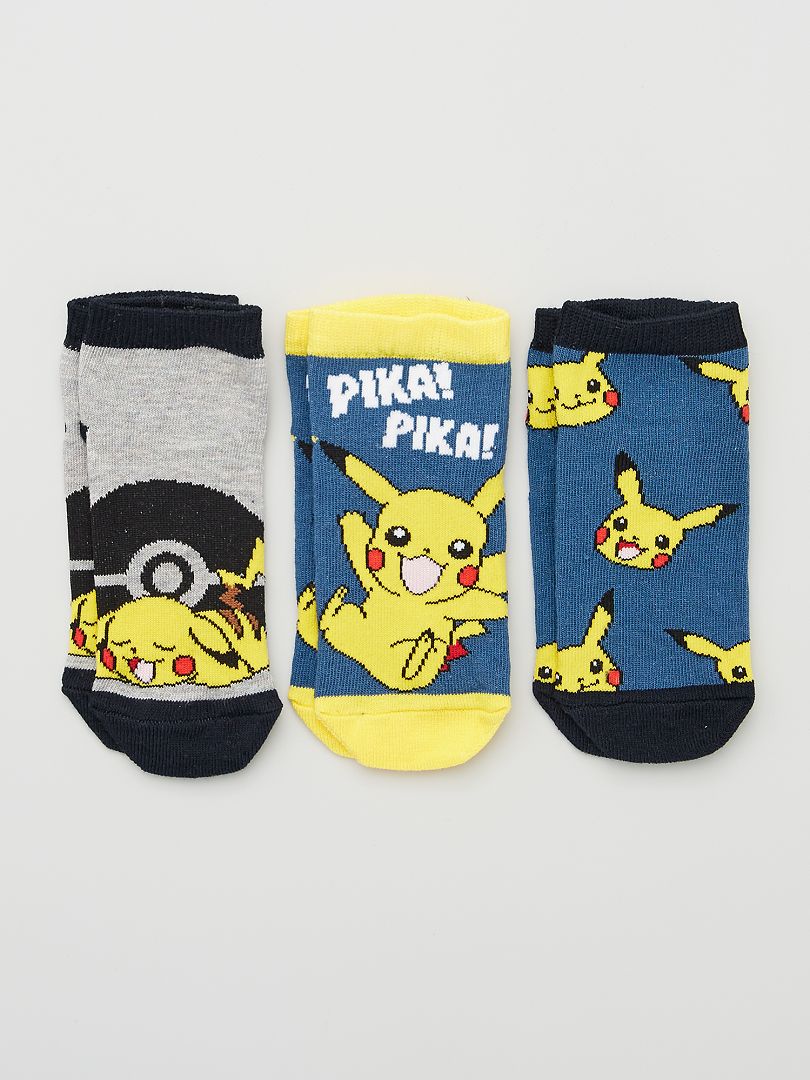 Set van 2 paar sokken 'Pokémon' blauw / grijs - Kiabi