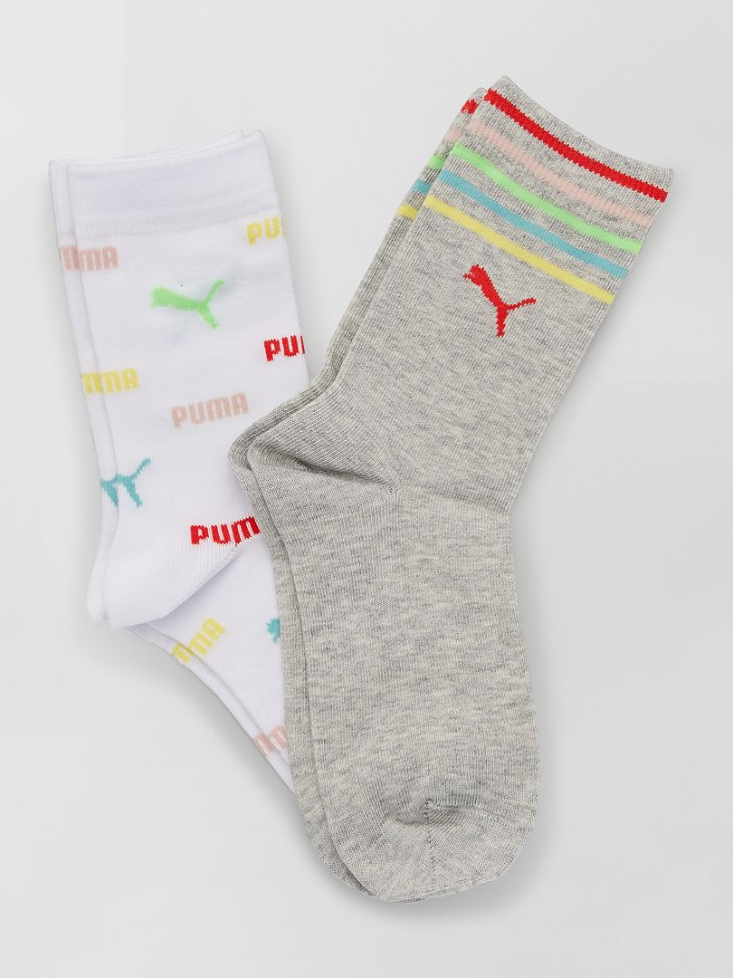 Set van 2 paar sokken 'Puma' WIT - Kiabi