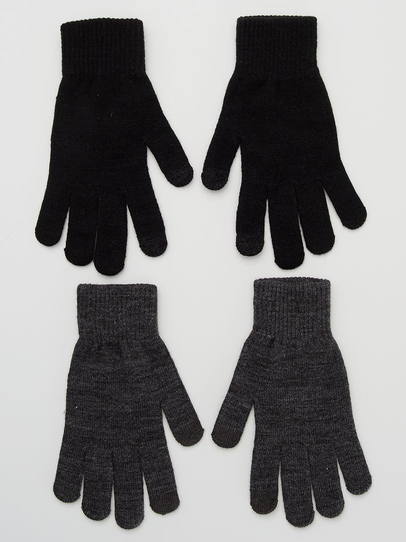 Set van 2 paar tactiele handschoenen Beige - Kiabi