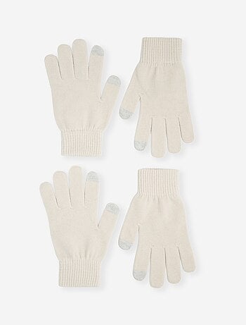 Set van 2 paar touchscreenhandschoenen