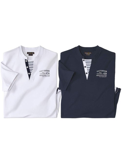 Set van 2 Palm Club T-shirts - ATLAS FOR MEN - Kiabi
