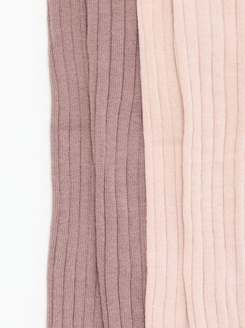 Set van 2 panty's van geribde tricot - Kiabi