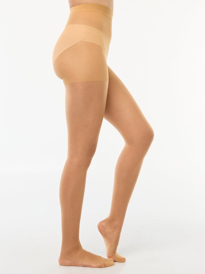 Set van 2 panty's van voile 8D Beige - Kiabi