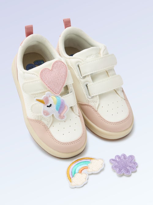 Set van 2 patches om op te schuiven om je 'Kitchoun' sneakers te personaliseren - Kiabi