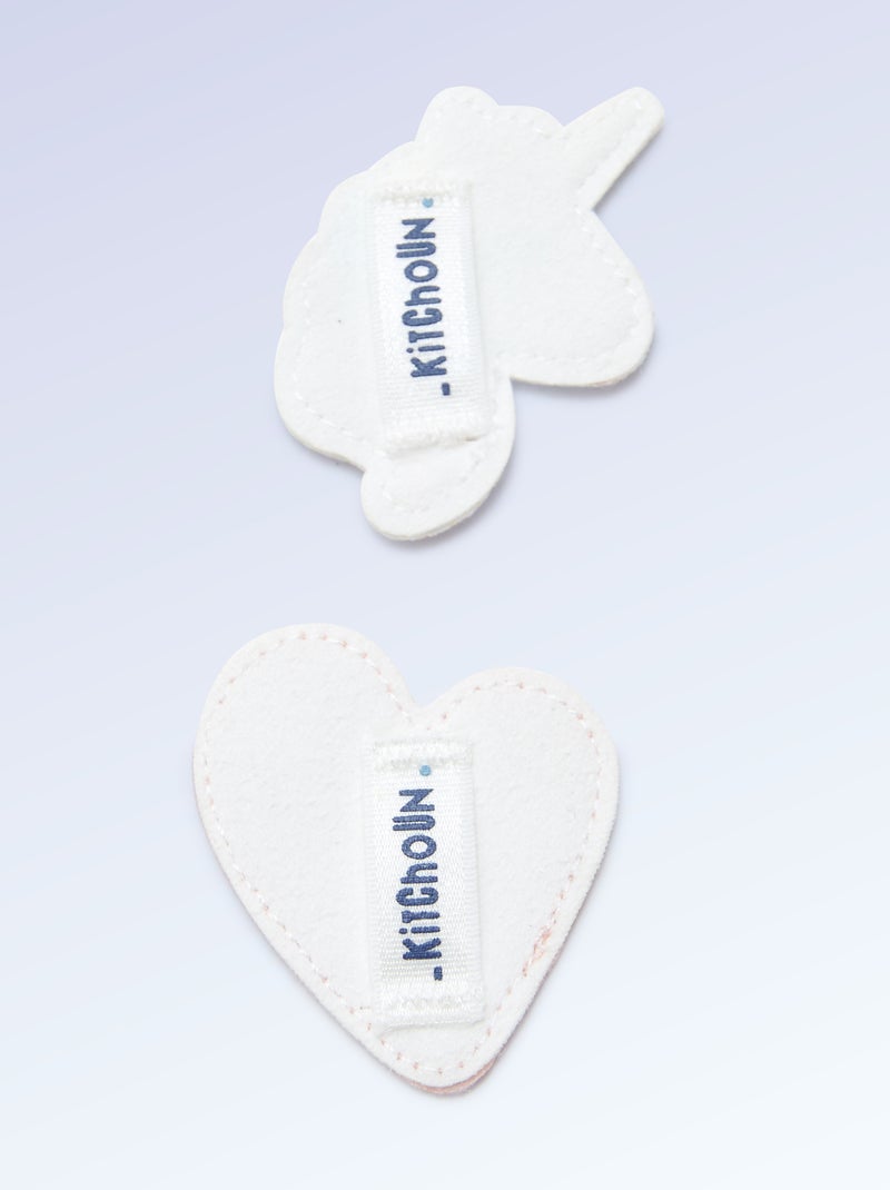 Set van 2 patches om op te schuiven om je 'Kitchoun' sneakers te personaliseren Oranje - Kiabi