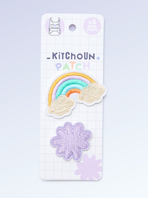 Set van 2 patches om op te schuiven om je sneakers 'Kitchoun' te personaliseren - Kiabi