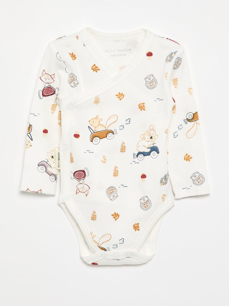 Set van 2 'Petit Béguin' rompertjes Blauw - Kiabi