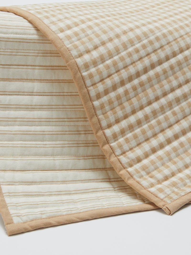 Set van 2 placemats 32 x 40 cm dubbelzijdig bedrukt - Kiabi Home BIEGE - Kiabi