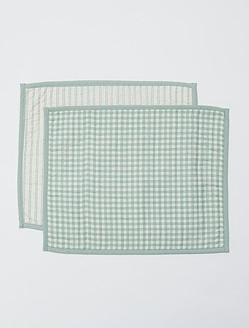 Set van 2 placemats 32 x 40 cm dubbelzijdig bedrukt - Kiabi Home