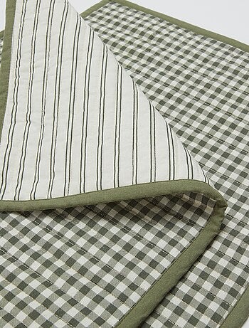 Set van 2 placemats 32 x 40 cm dubbelzijdig bedrukt - Kiabi Home