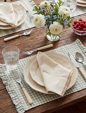 Set van 2 placemats (32x45 cm) met volants