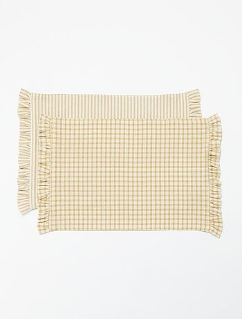 Set van 2 placemats (32x45 cm) met volants