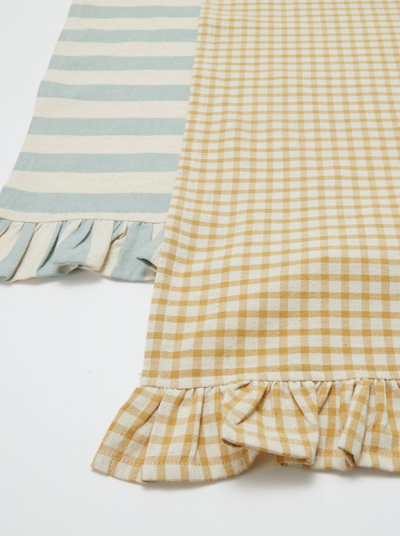 Set van 2 placemats (32x45 cm) met volants GEEL - Kiabi