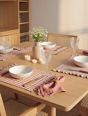 Set van 2 placemats (32x45 cm) met volants