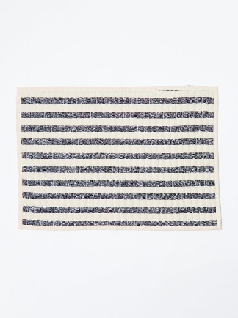 Set van 2 placemats met print - Kiabi Home Blauw - Kiabi