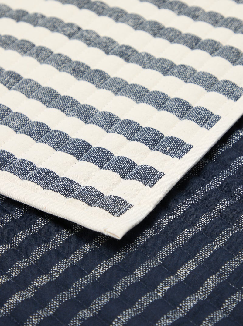 Set van 2 placemats met print - Kiabi Home Blauw - Kiabi