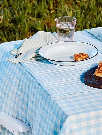 Set van 2 placemats met ruitjes