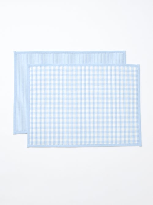 Set van 2 placemats met ruitjes - Kiabi
