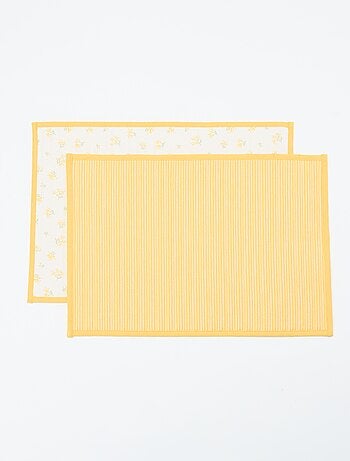 Set van 2 placemats met ruitjes
