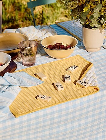 Set van 2 placemats met ruitjes