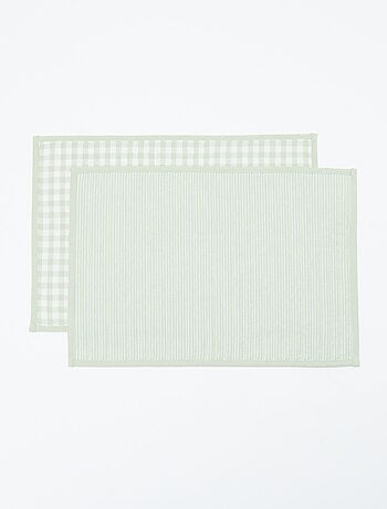 Set van 2 placemats met ruitjes