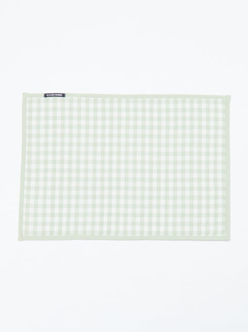 Set van 2 placemats met ruitjes - Kiabi
