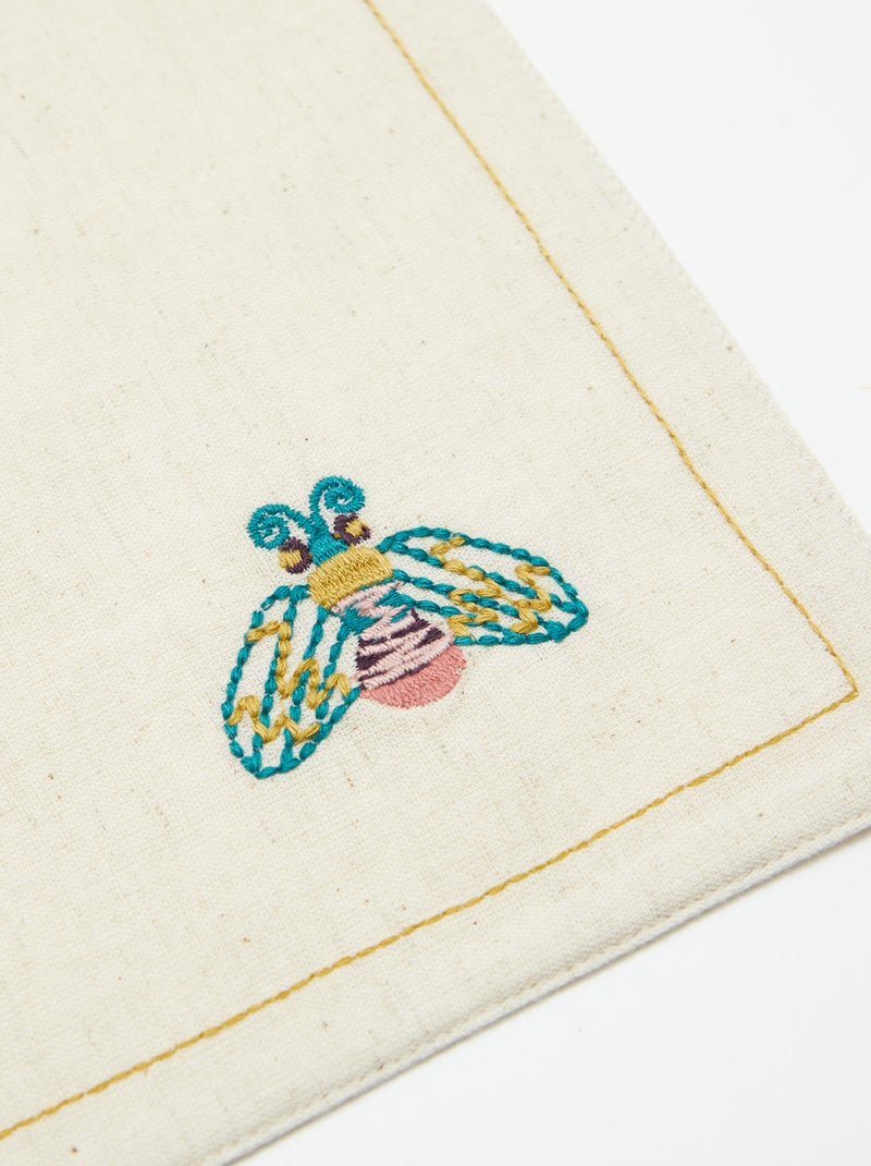 Set van 2 placemats van linnenmix - Kiabi Home BIEGE - Kiabi