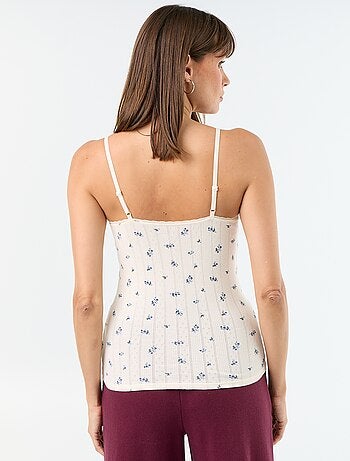 Set van 2 pointelle topjes met print