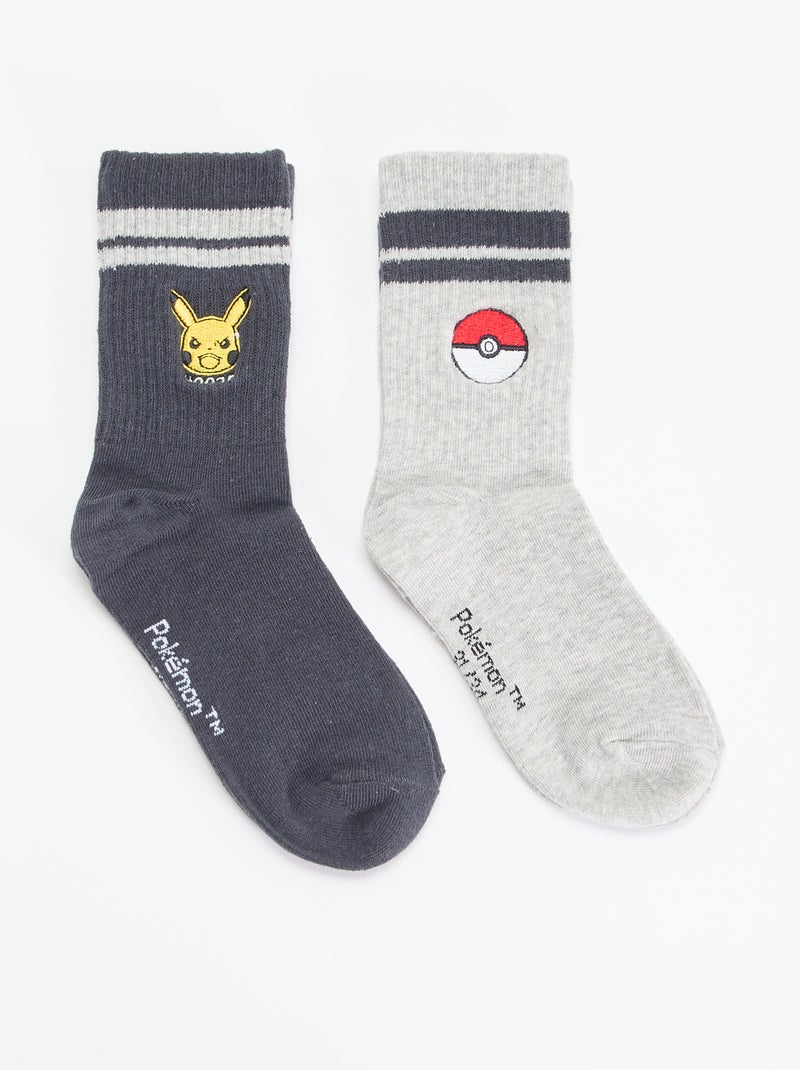 Set van 2 'Pokémon' fantasiesokken 'Pikachu' en 'Pokéball' Zwart - Kiabi