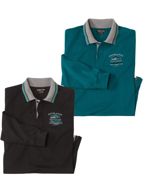 Set van 2 polo’s met lange mouwen - ATLAS FOR MEN - Kiabi