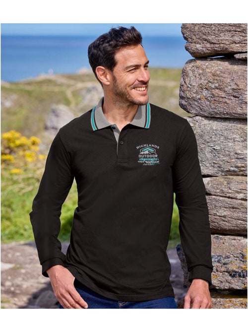 Set van 2 polo’s met lange mouwen - ATLAS FOR MEN - Kiabi