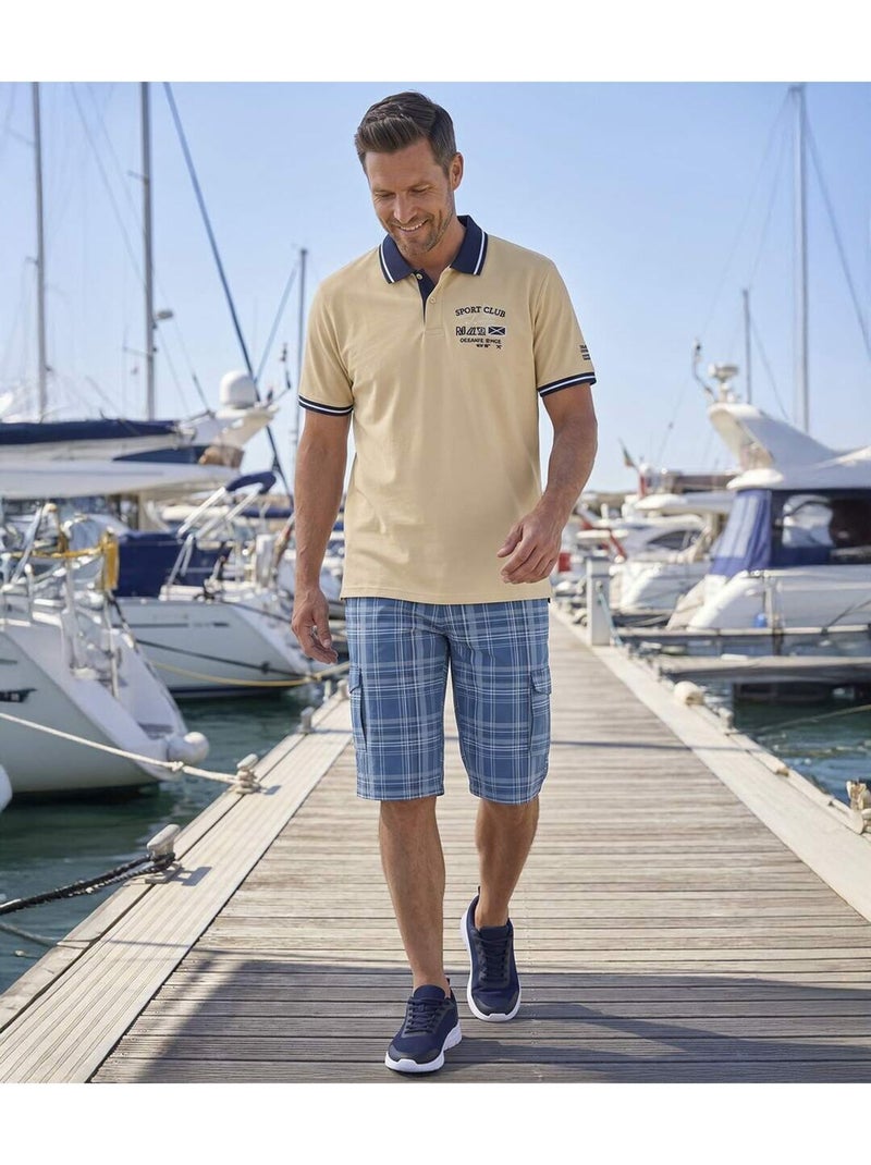 Set van 2 polo's Sport Club  - ATLAS FOR MEN Beige/Groen - Kiabi