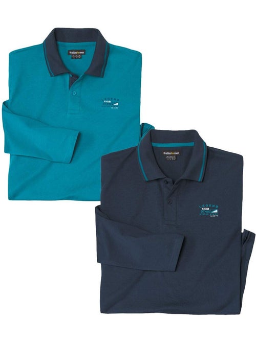 Set van 2 polo's van jersey winter valley - atlas for men - Kiabi Set van 2 polo's van jersey winter valley - atlas for men - Kiabi