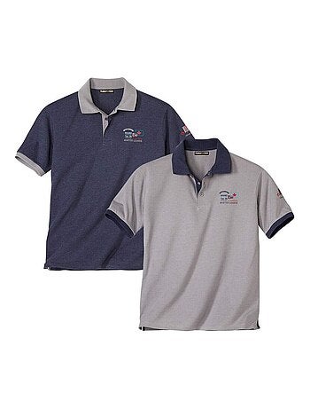 Set van 2 polo's van piquéstof - ATLAS FOR MEN