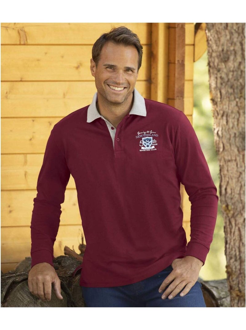 Set van 2 poloshirts Sporting Club - ATLAS FOR MEN Bordeauxblauw - Kiabi