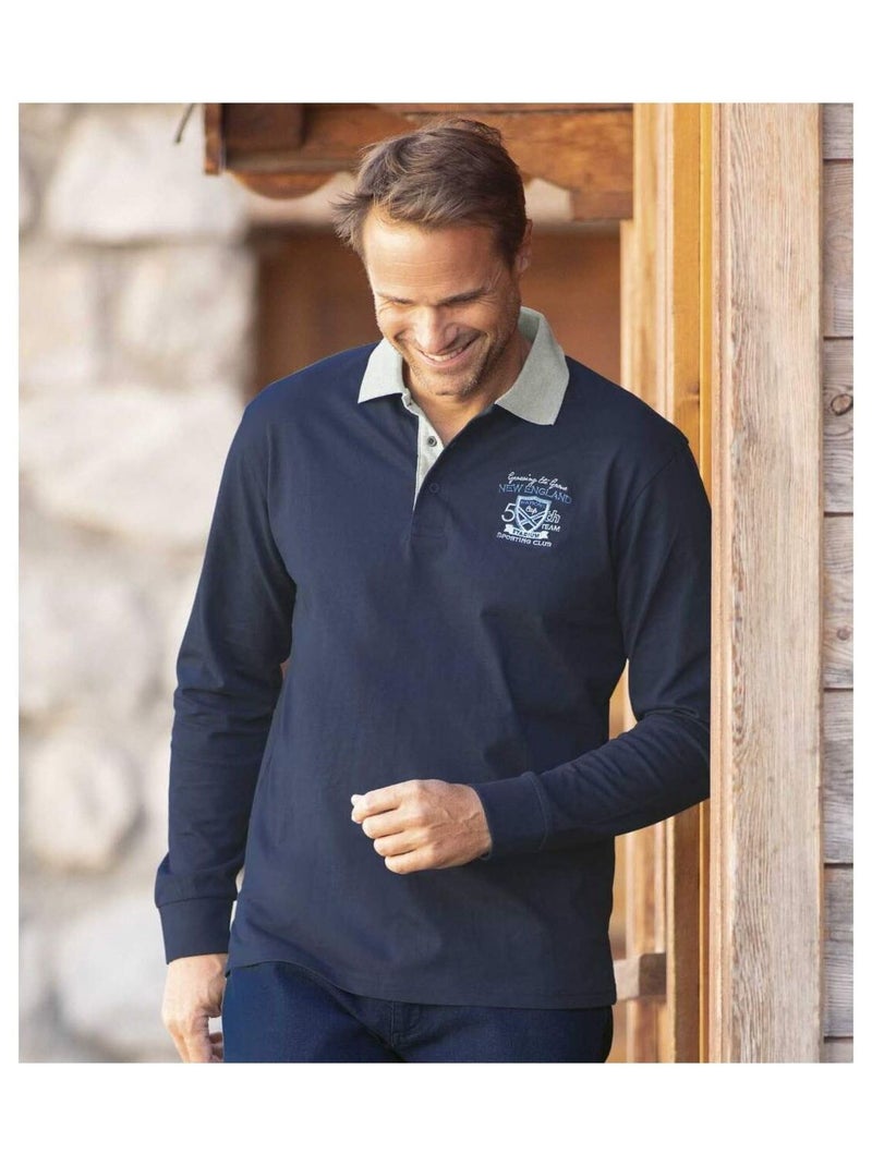 Set van 2 poloshirts Sporting Club - ATLAS FOR MEN Bordeauxblauw - Kiabi