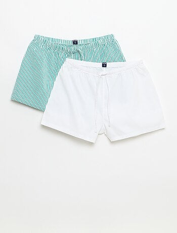 Set van 2 poplin shorts met katoenen trekkoord