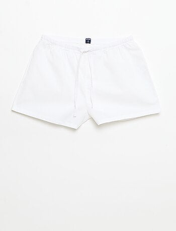 Set van 2 poplin shorts met katoenen trekkoord