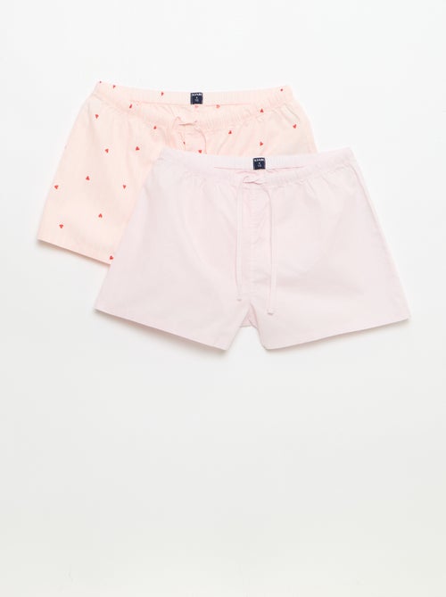 Set van 2 poplin shorts met katoenen trekkoord - Kiabi