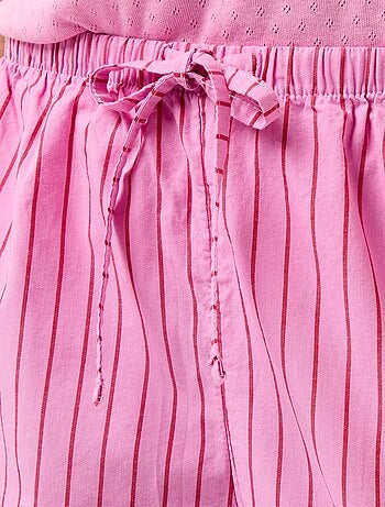 Set van 2 poplin shorts met katoenen trekkoord