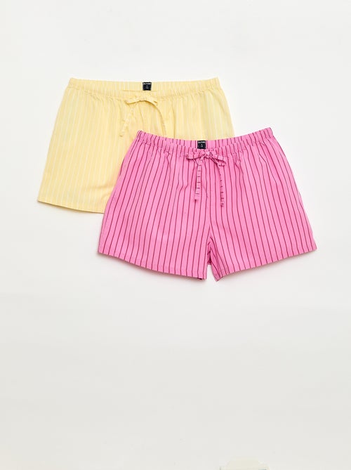 Set van 2 poplin shorts met katoenen trekkoord - Kiabi