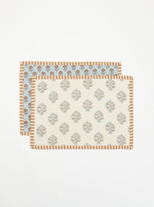 Set van 2 rechthoekige placemats - Kiabi Set van 2 rechthoekige placemats - Kiabi