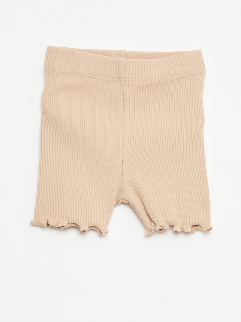 Set van 2 rib leggings Biege - Kiabi