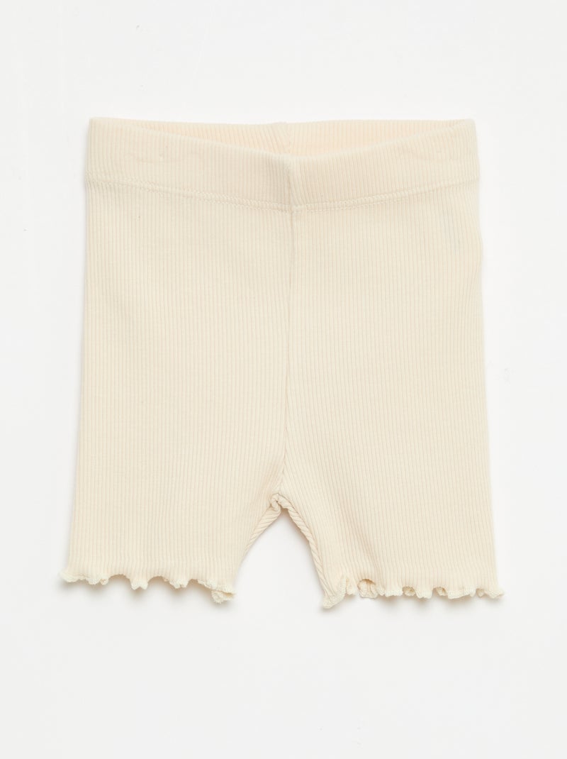 Set van 2 rib leggings Biege - Kiabi