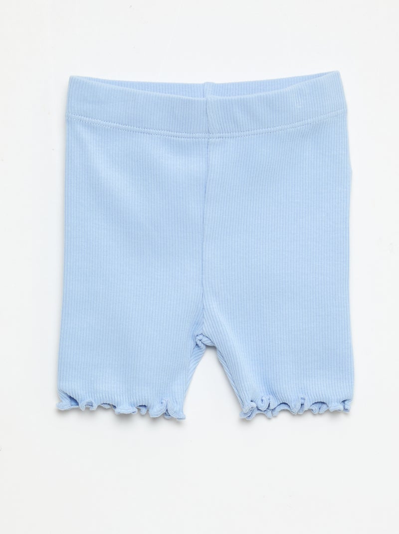 Set van 2 rib leggings Blauw - Kiabi