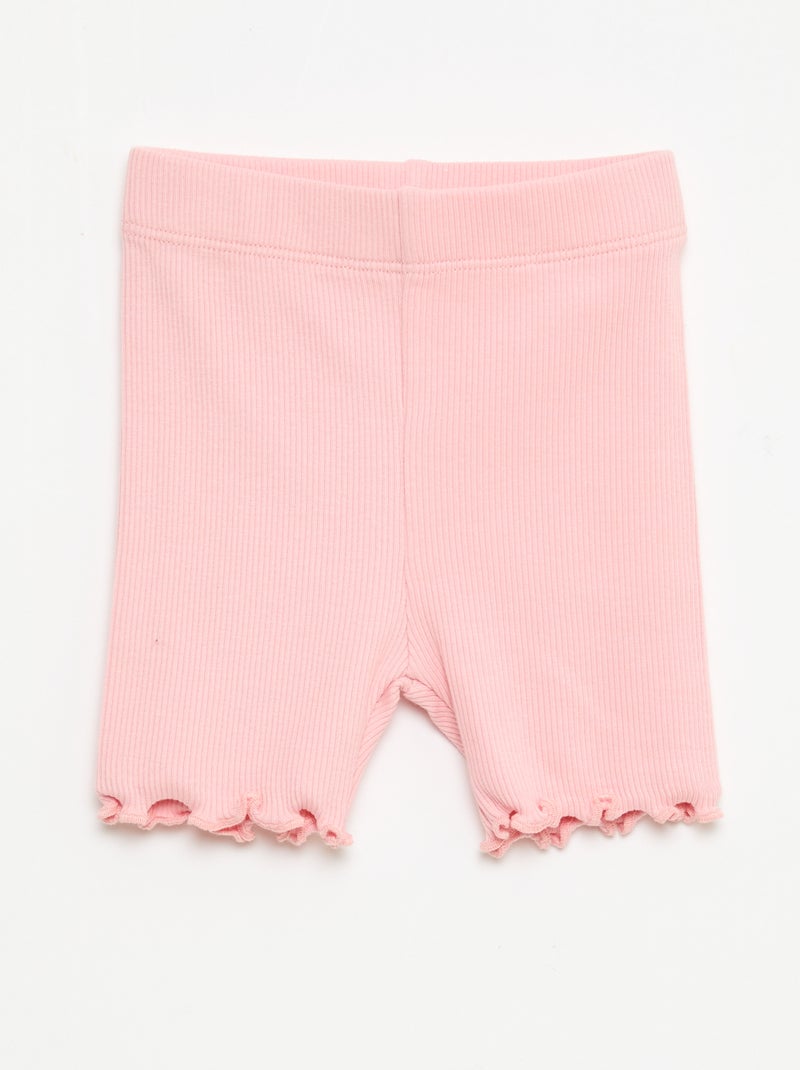 Set van 2 rib leggings Blauw - Kiabi