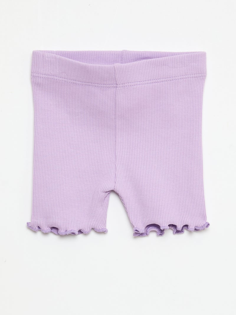 Set van 2 rib leggings Paars - Kiabi